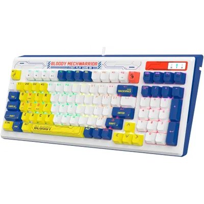 клавиатура A4Tech Bloody B950 Blue-White Белый-желтый