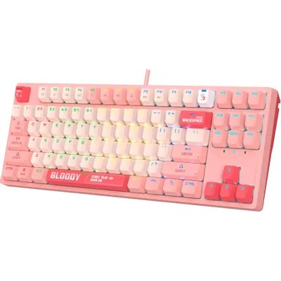 клавиатура A4Tech Bloody S87 Energy Pink Розовый