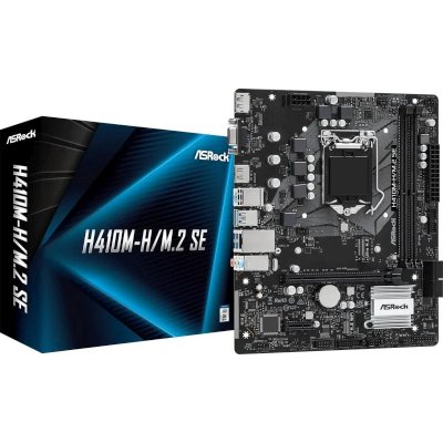 материнская плата ASRock H410M-H/M.2 SE Черный