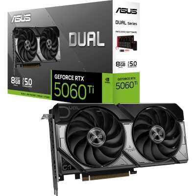 видеокарта ASUS nVidia GeForce RTX 5060 Ti 8Gb DUAL-RTX5060TI-8G Черный