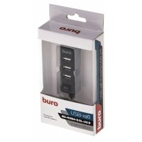 разветвитель USB Buro BU-HUB4-0.5L-U2.0 черный