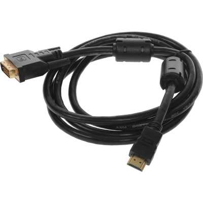 кабель Buro HDMI-19M-DVI-D-1.8M Черный