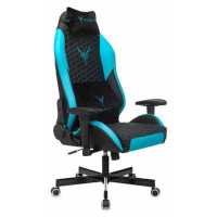 игровое кресло Бюрократ KNIGHT NEON LBLUE черно-голубой