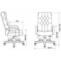 офисное кресло Бюрократ T-9928WALNUT/ECO-B черный