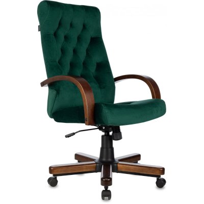 офисное кресло Бюрократ T-9928WALNUT/FABR/GN зелёный
