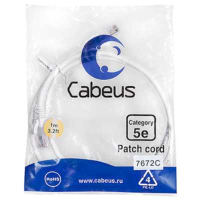 патч-корд Cabeus PC-UTP-RJ45-CAT.5E-1M-WH Белый
