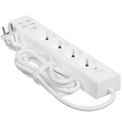 сетевой фильтр Cablexpert Exnovo EXN-4-U4-W-2 белый