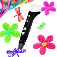 3D ручка Cactus CS-3D-PEN-C-BK + CS-3D-PLA-12x10M