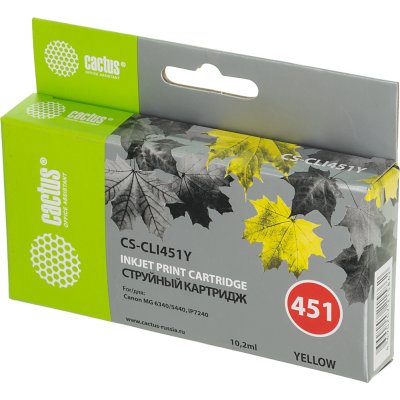 картридж Cactus CS-CLI451Y желтый