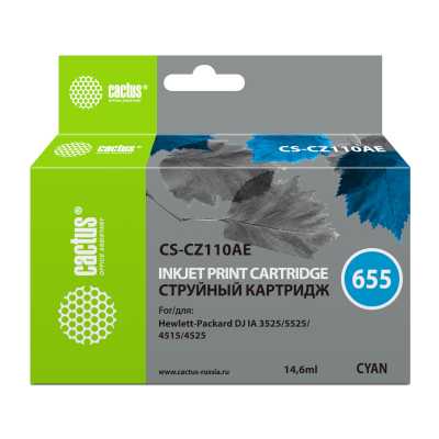 картридж Cactus CS-CZ110AE голубой