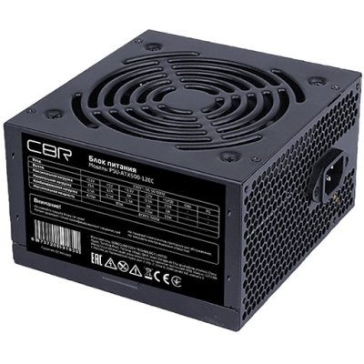 блок питания CBR 500W PSU-ATX500-12EC Черный