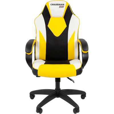 игровое кресло Chairman Game 17 Black-Yellow-White 7213491 черный, желтый, белый