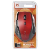 мышь Defender Accura MM-365 Red Красный-черный