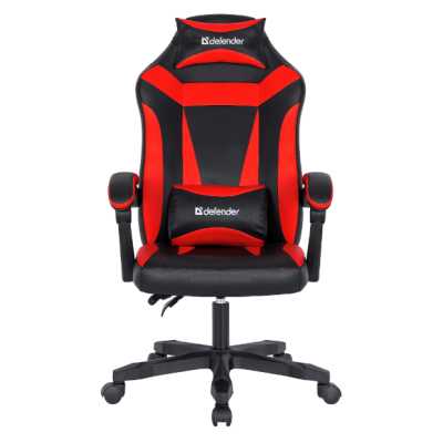 игровое кресло Defender Master Black/Red черно-красный
