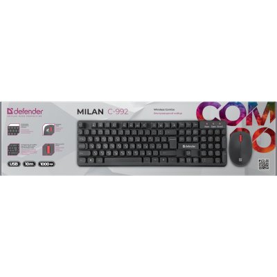 клавиатура Defender Milan C-992 Black Черный