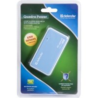 разветвитель USB Defender Quadro Power синий