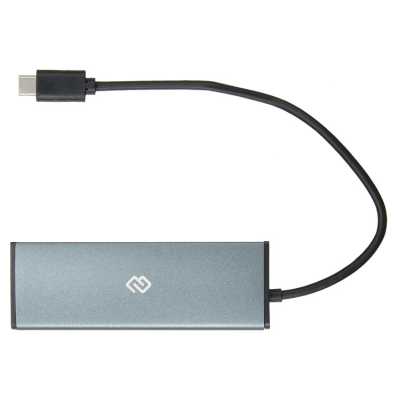 разветвитель USB Digma HUB-4U3.0-UC-G серый
