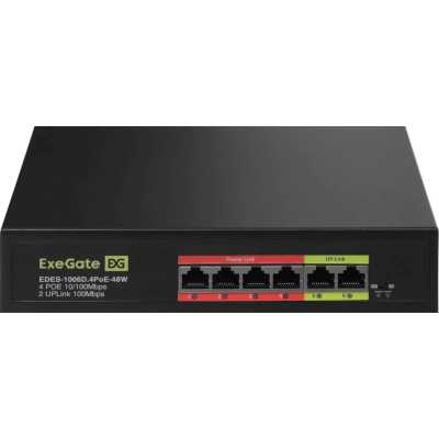 коммутатор ExeGate EDES-1006D.4PoE-48W