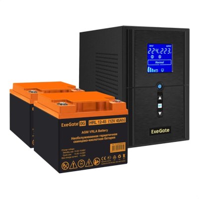 ИБП ExeGate SineTower SZ-1000.LCD.AVR.2SH.1C13.USB EX296795RUS