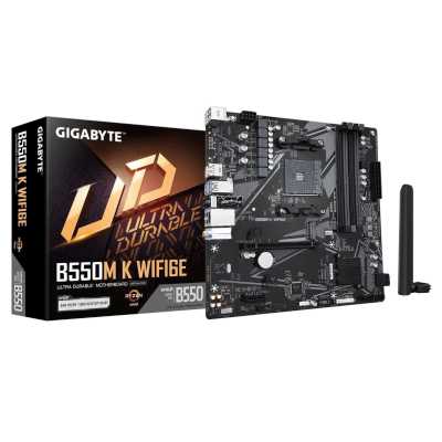 материнская плата GigaByte B550M K WiFi6E Черный