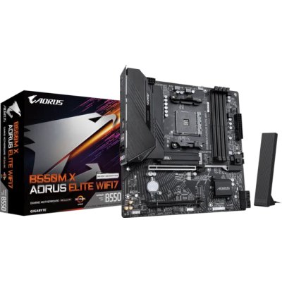 материнская плата GigaByte B550M X Aorus Elite WiFi7 Черный
