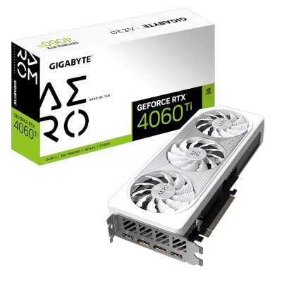 видеокарта GigaByte nVidia GeForce RTX 4060 Ti 16Gb GV-N406TAERO OC-16GD