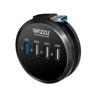 разветвитель USB Ginzzu GR-314UB черный