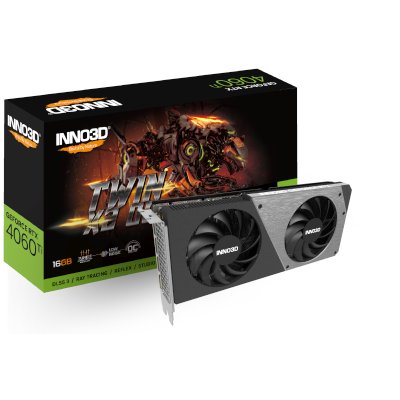 видеокарта Inno3D nVidia GeForce RTX 4060 Ti Twin X2 OC 16Gb N406T2-16D6X-178055N