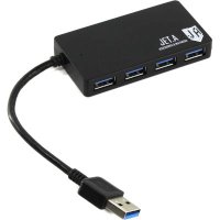 разветвитель USB Jet.A JA-UH37 черный