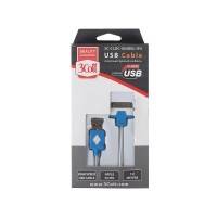 USB кабель 3Cott 3C-CLDC-064BBL-IP4 Белый
