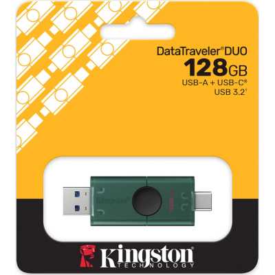 флешка Kingston 128GB DTDEG2/128GB Черный, зелёный