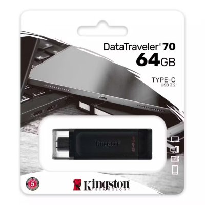 флешка Kingston 64GB DT70/64GB Черный