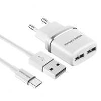 сетевое зарядное устройство More choice NC22m White Белый
