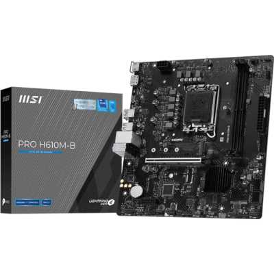 материнская плата MSI Pro H610M-B Черный