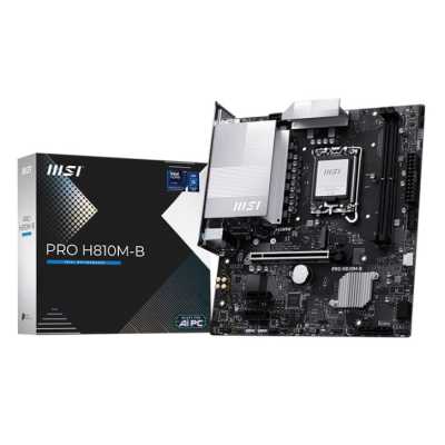 материнская плата MSI Pro H810M-B Черный
