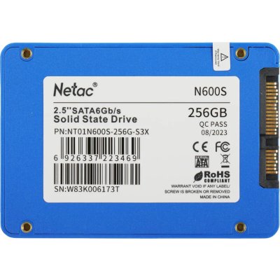 SSD диск Netac N600S 256Gb NT01N600S-256G-S3X Синий