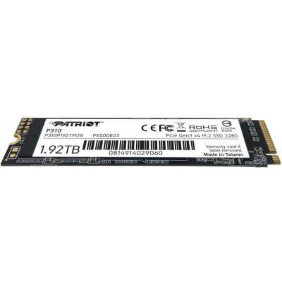SSD диск Patriot P310 1.92Tb P310P192TM28 Черный