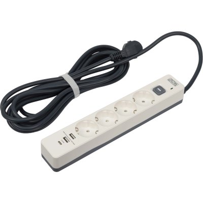 сетевой фильтр PowerCom SP-01 USB2A1CW 3m белый