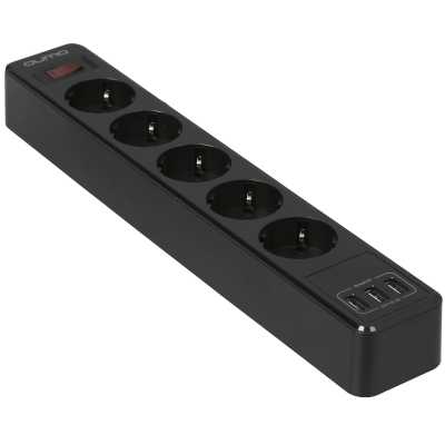 сетевой фильтр Qumo Power Bar 5SP4U P-0005 Black черный