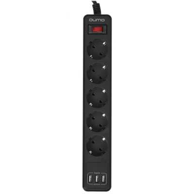 сетевой фильтр Qumo Power Bar 5SP4U P-0005 Black черный