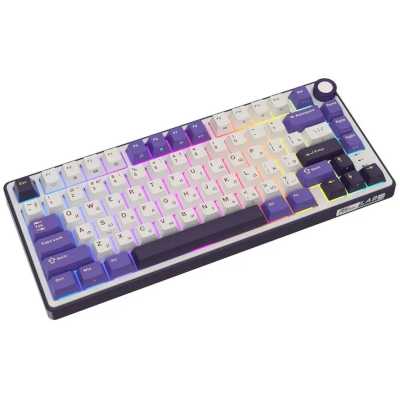 клавиатура Royal Kludge R75 6935280824722 Белый-фиолетовый