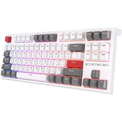 клавиатура Royal Kludge RK-R87 White/Gray/Red 6935280824142 Белый-серый