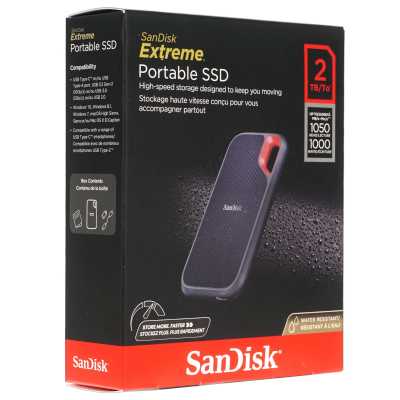 SSD диск SanDisk Extreme Portable E61 V2 2Tb SDSSDE61-2T00-G25 Черный