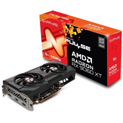 видеокарта Sapphire AMD Radeon RX 9060 XT Pulse Gaming OC 16Gb 11350-03-20G