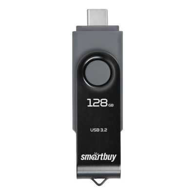 флешка SmartBuy 128GB SB128GB3DUOTWK Черный, серый