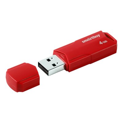 флешка SmartBuy 4GB SB4GBCLU-R Красный