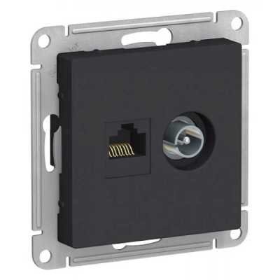 розетка Systeme Electric AtlasDesign ATN001089 Карбон