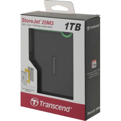 жесткий диск Transcend StoreJet 25M3 1Tb TS1TSJ25M3S