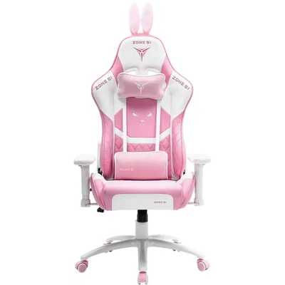 игровое кресло ZONE 51 Bunny Z51-BUN-PI белый - розовый